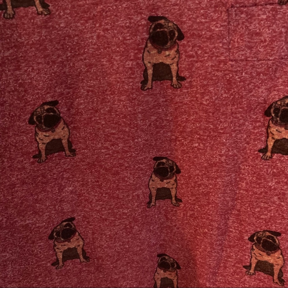 Alpha Beta PUG dog print pocket Tee - Picture 5 of 5